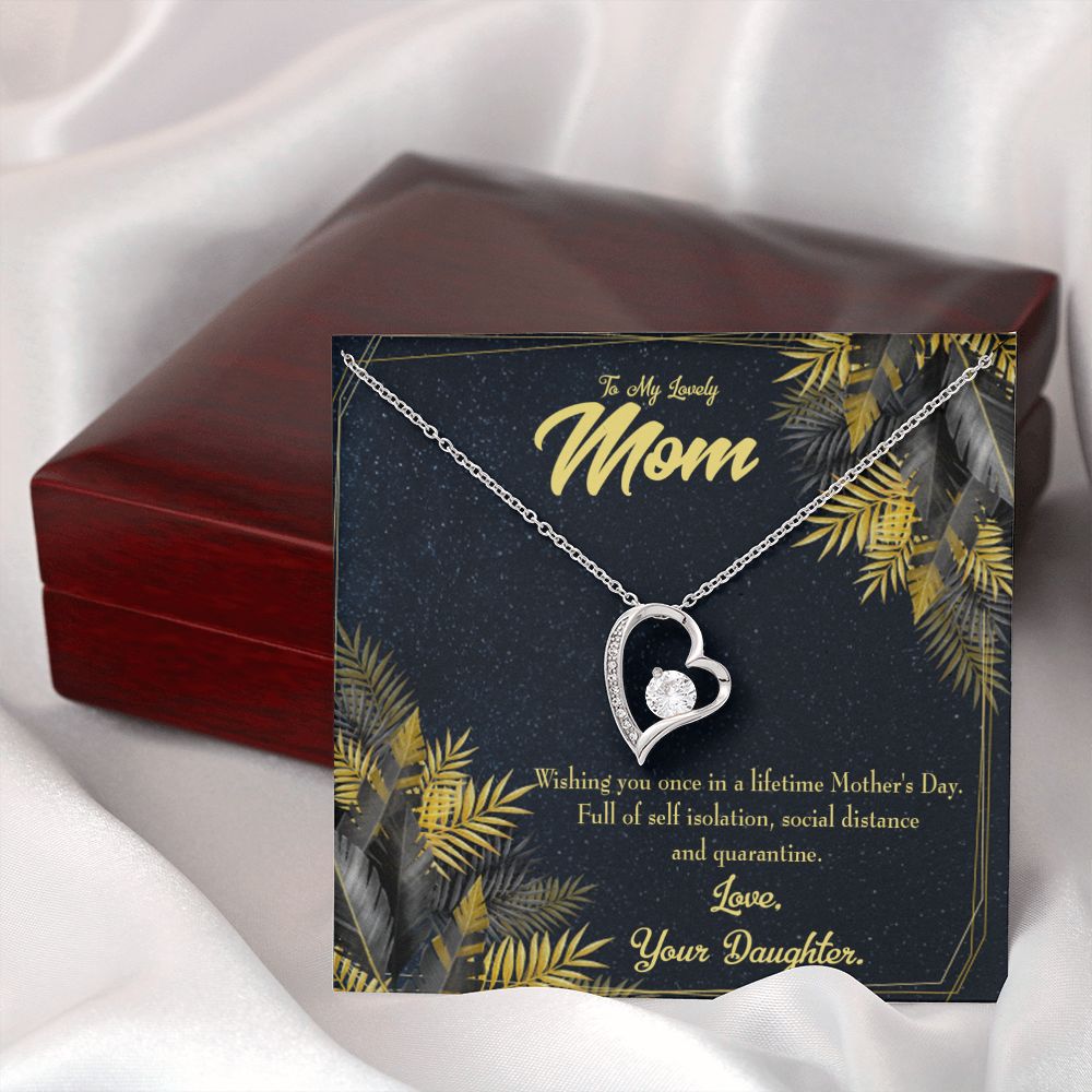 To Mom Daughter to Mom Forever Necklace w Message Card-Express Your Love Gifts