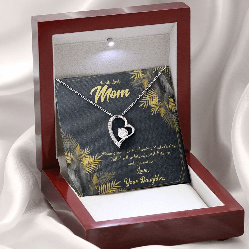 To Mom Daughter to Mom Forever Necklace w Message Card-Express Your Love Gifts