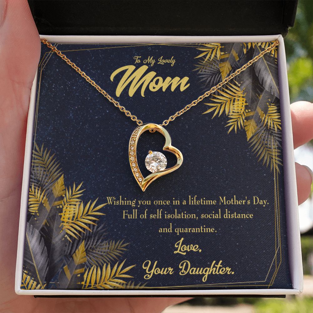 To Mom Daughter to Mom Forever Necklace w Message Card-Express Your Love Gifts