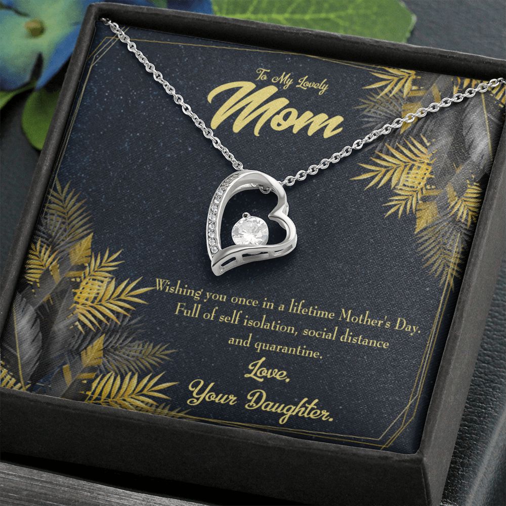 To Mom Daughter to Mom Forever Necklace w Message Card-Express Your Love Gifts