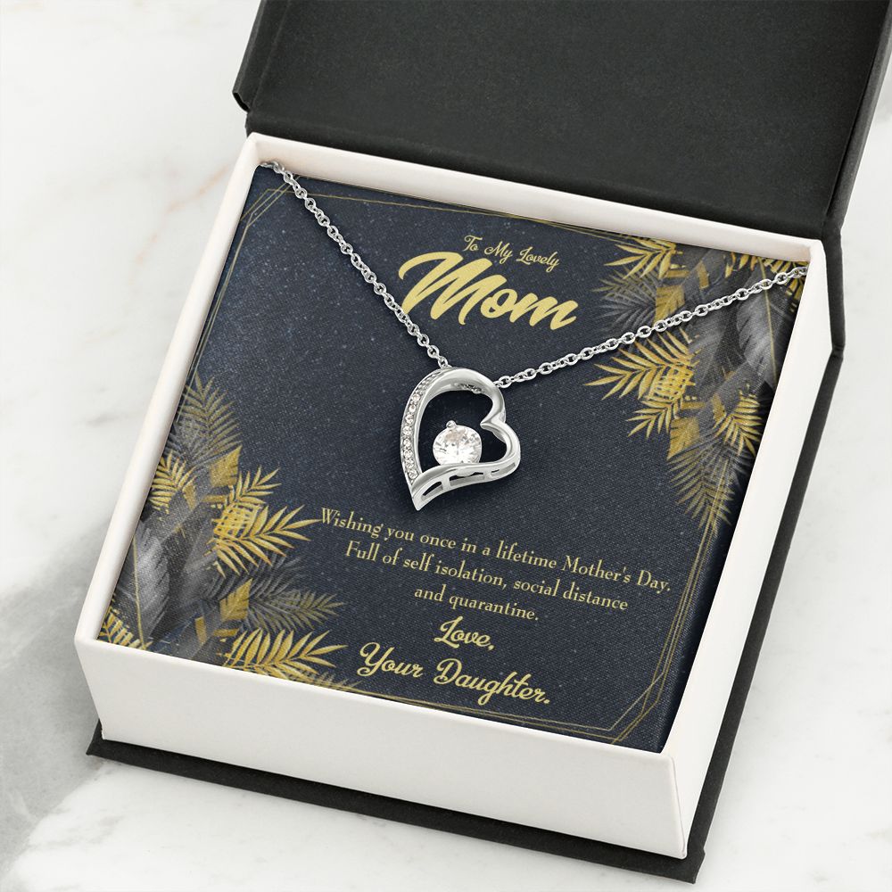 To Mom Daughter to Mom Forever Necklace w Message Card-Express Your Love Gifts