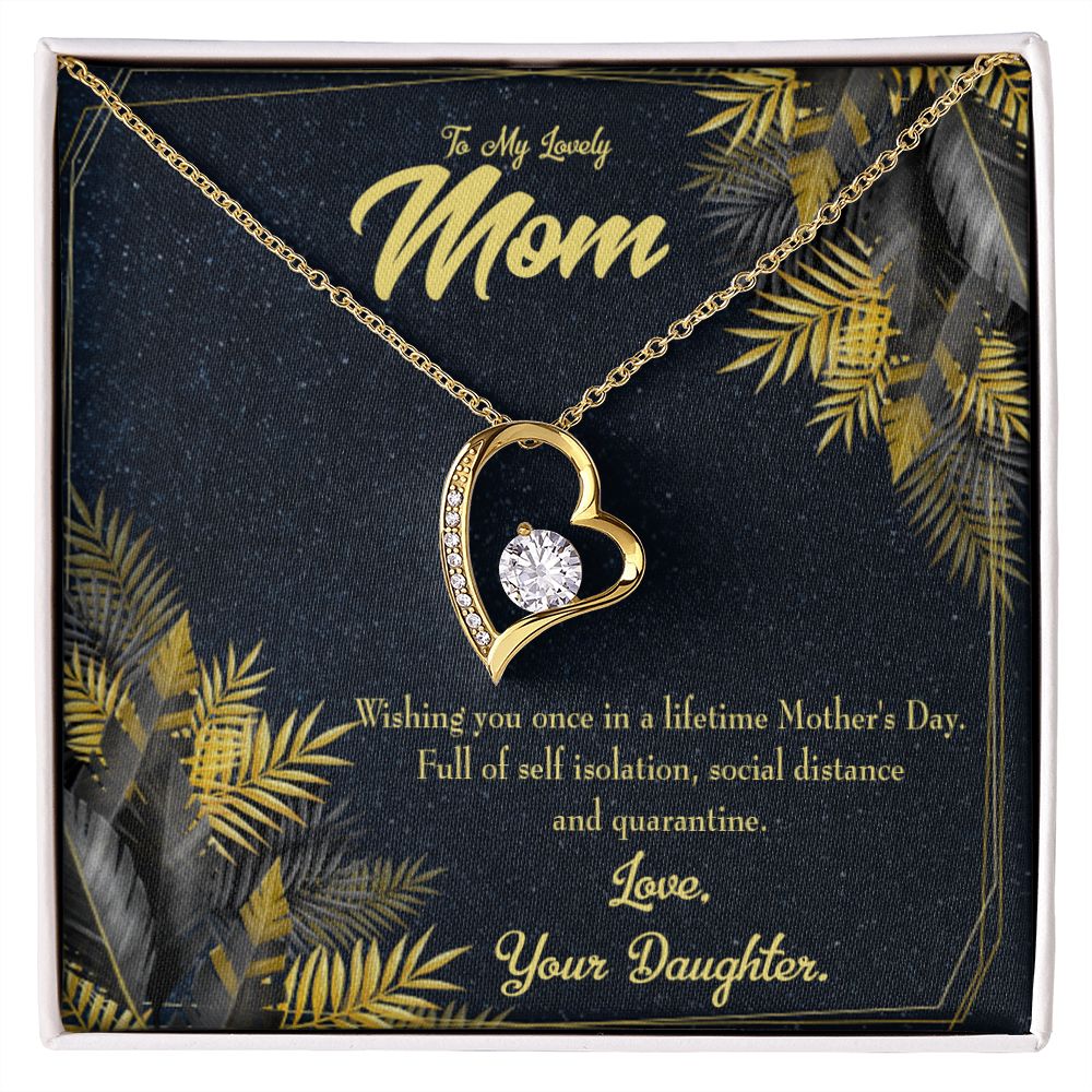 To Mom Daughter to Mom Forever Necklace w Message Card-Express Your Love Gifts