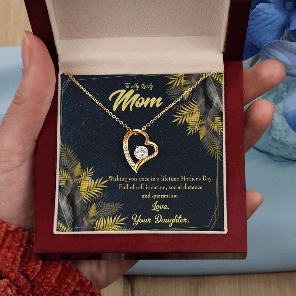 To Mom Daughter to Mom Forever Necklace w Message Card-Express Your Love Gifts