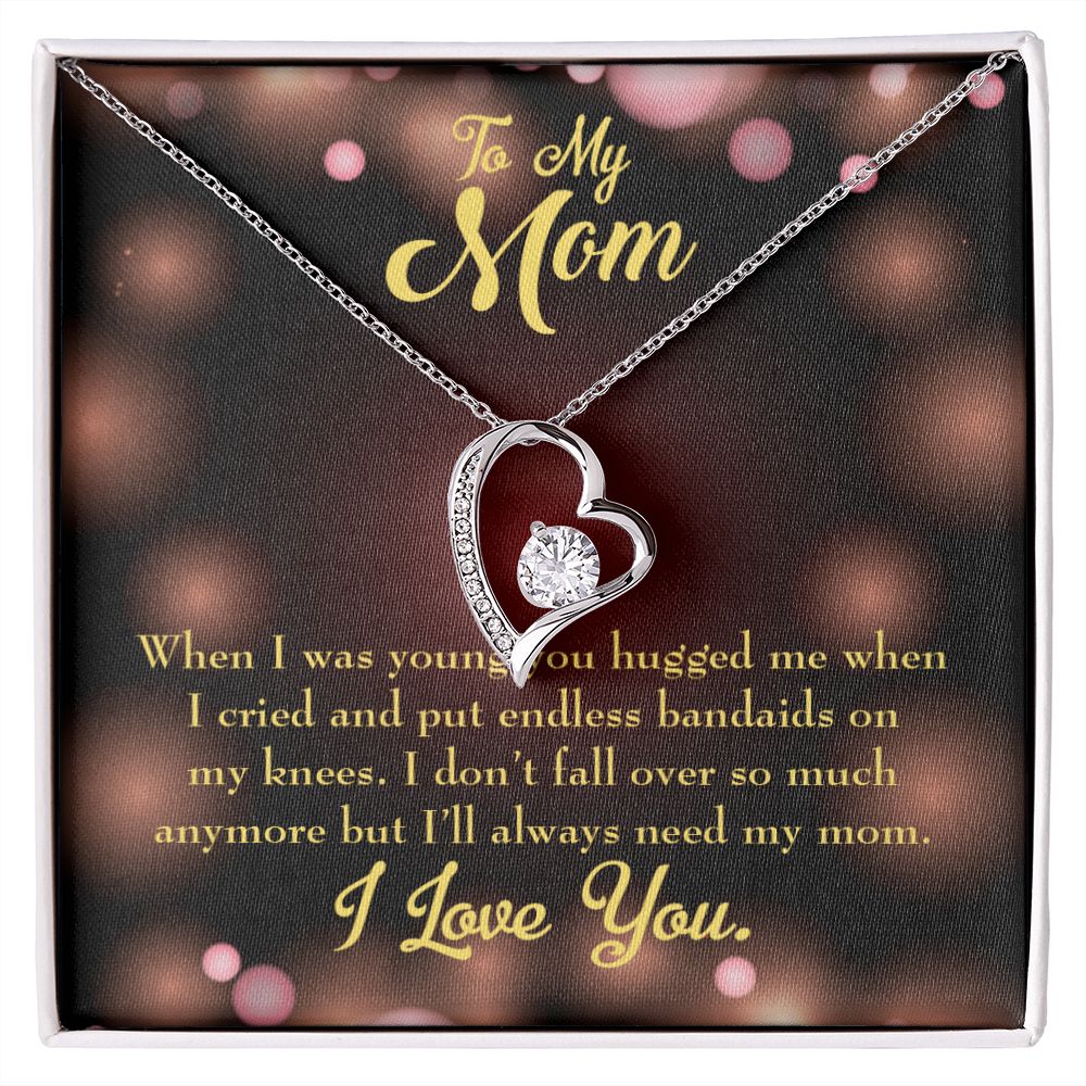 To Mom Endless Bandaids Forever Necklace w Message Card-Express Your Love Gifts