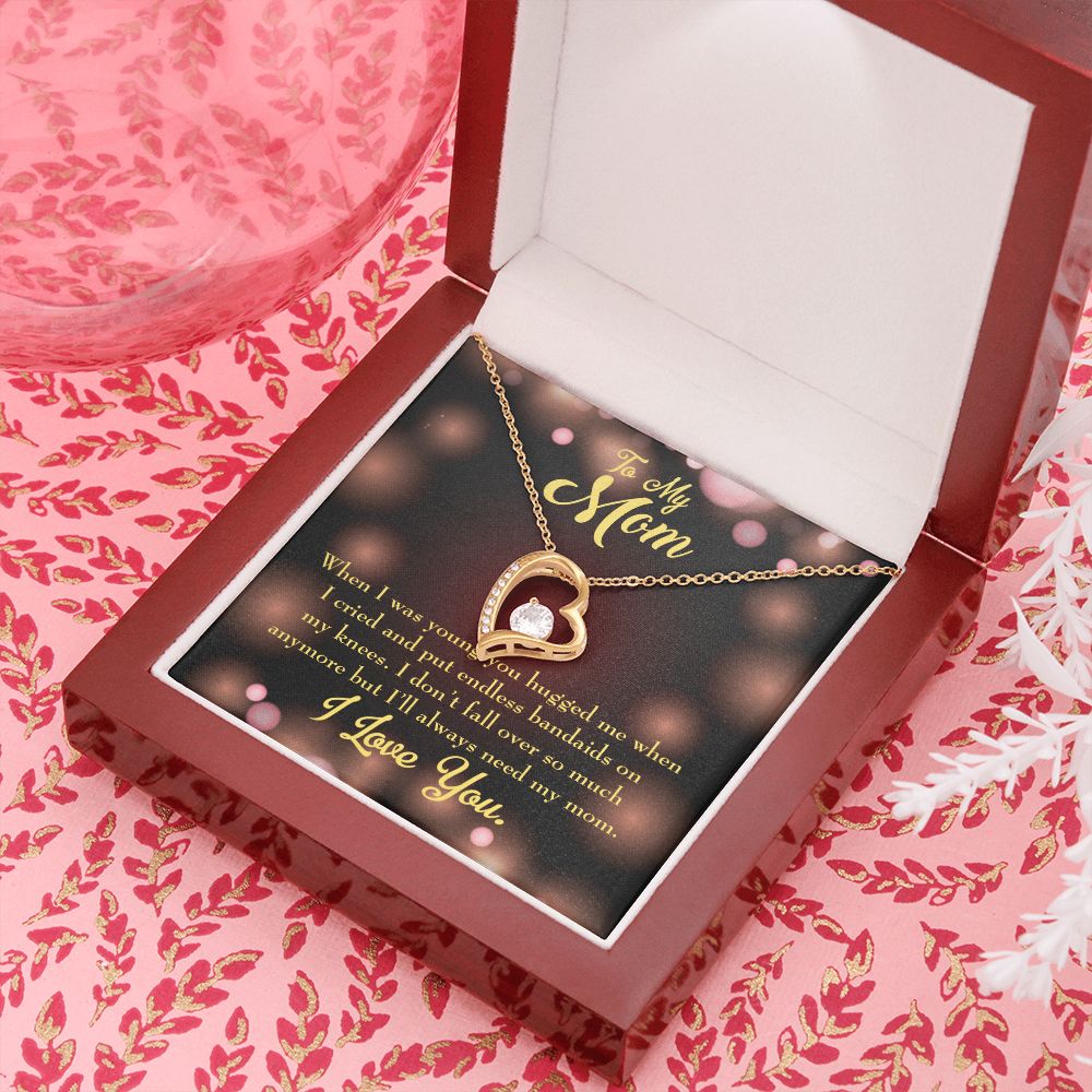 To Mom Endless Bandaids Forever Necklace w Message Card-Express Your Love Gifts