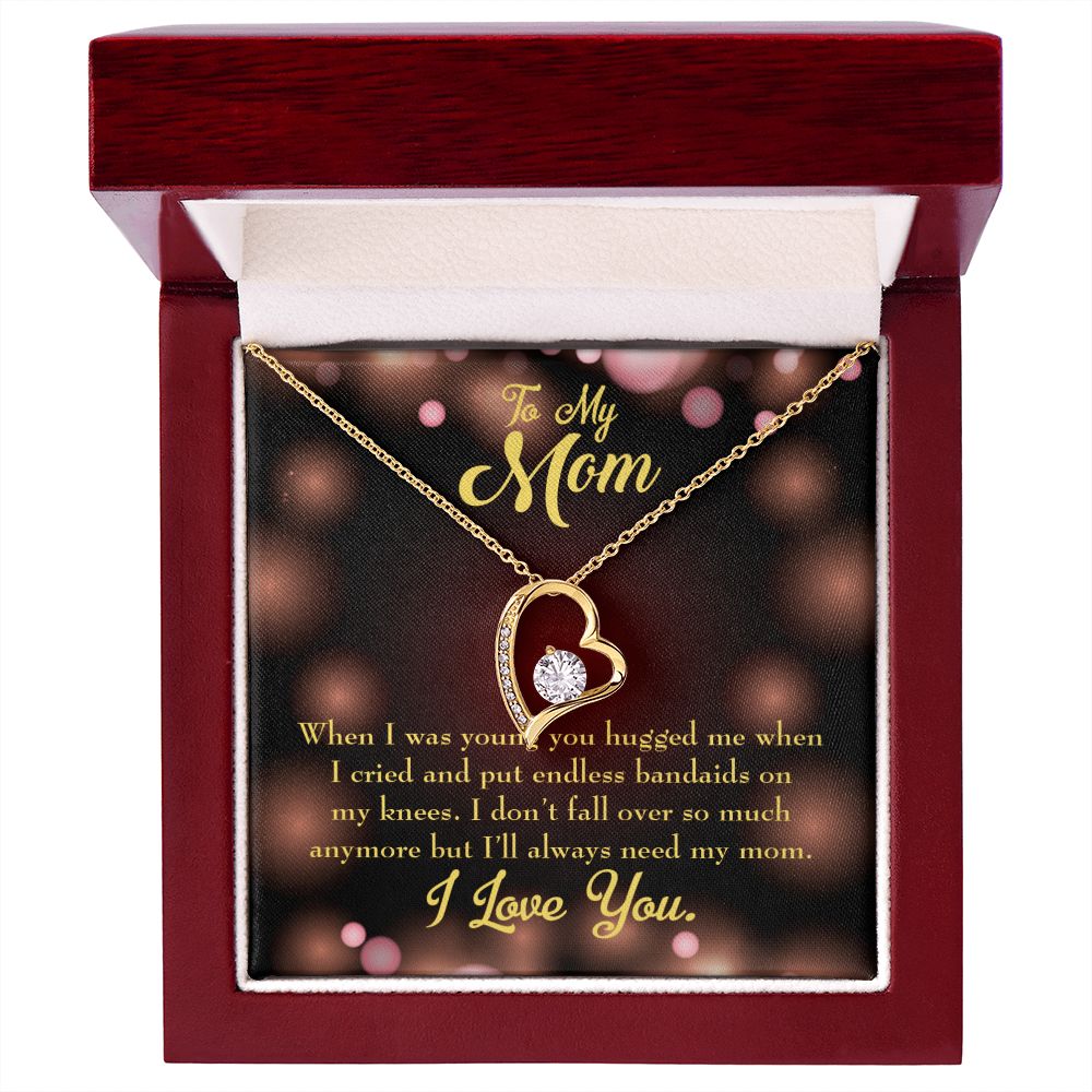 To Mom Endless Bandaids Forever Necklace w Message Card-Express Your Love Gifts