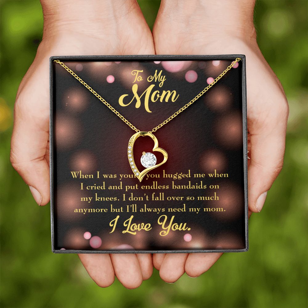 To Mom Endless Bandaids Forever Necklace w Message Card-Express Your Love Gifts