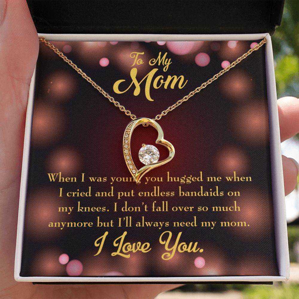 To Mom Endless Bandaids Forever Necklace w Message Card-Express Your Love Gifts