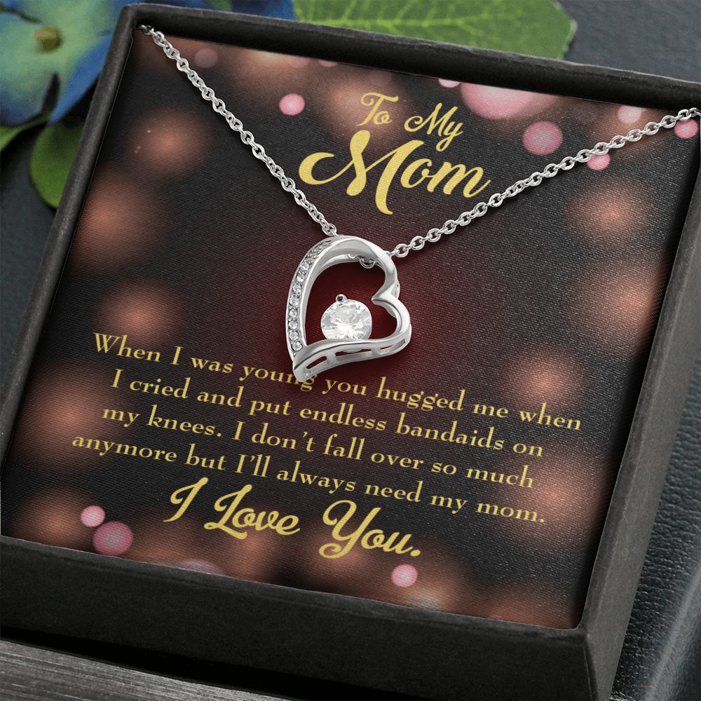 To Mom Endless Bandaids Forever Necklace w Message Card-Express Your Love Gifts