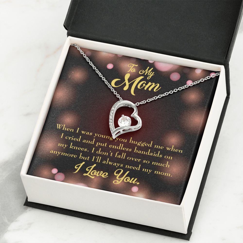 To Mom Endless Bandaids Forever Necklace w Message Card-Express Your Love Gifts