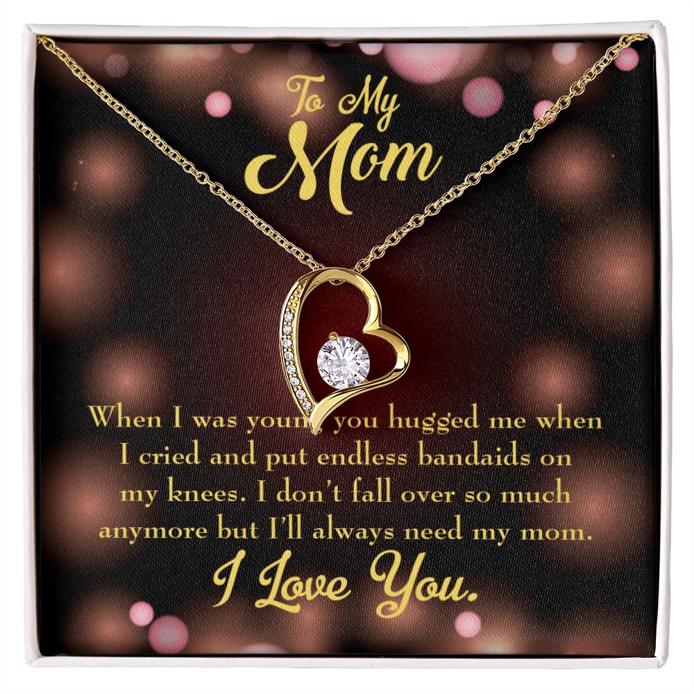 To Mom Endless Bandaids Forever Necklace w Message Card-Express Your Love Gifts