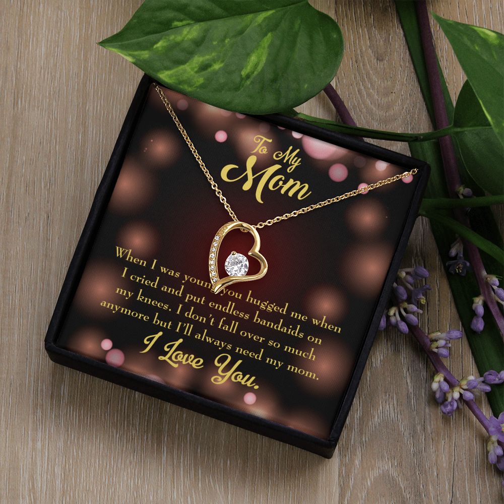 To Mom Endless Bandaids Forever Necklace w Message Card-Express Your Love Gifts