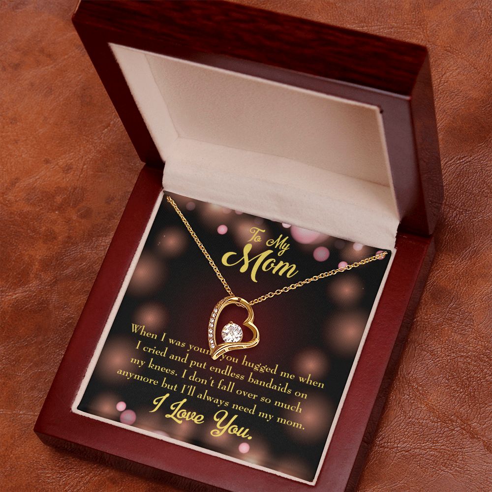 To Mom Endless Bandaids Forever Necklace w Message Card-Express Your Love Gifts