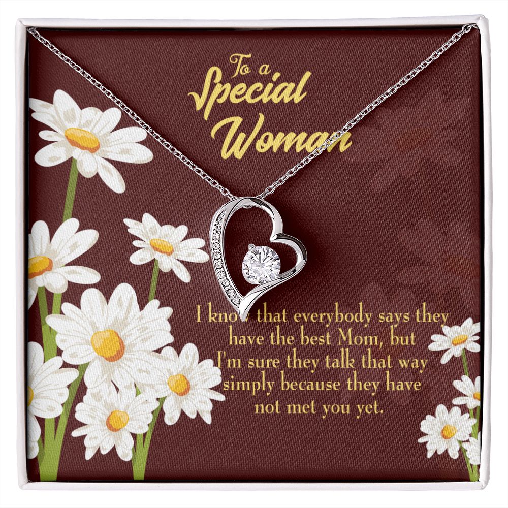 To Mom Everybody Forever Necklace w Message Card-Express Your Love Gifts