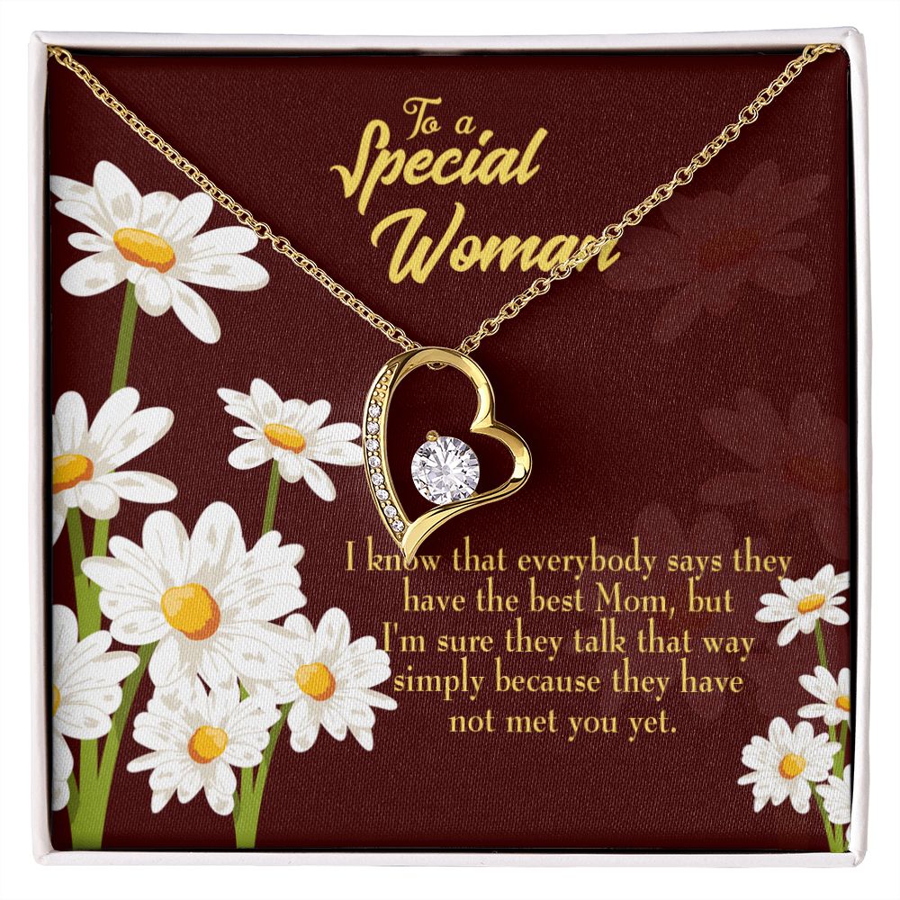To Mom Everybody Forever Necklace w Message Card-Express Your Love Gifts