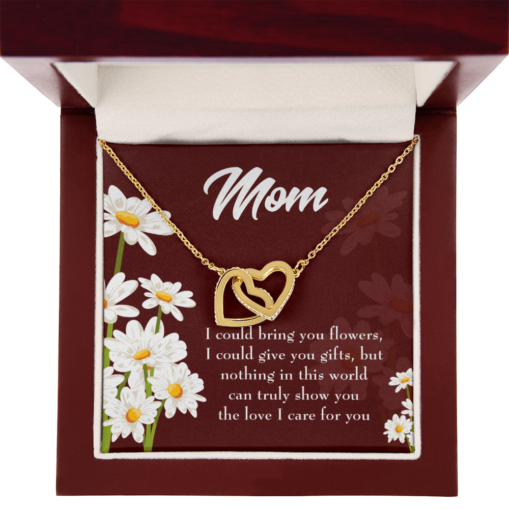 To Mom Flowers and Work Inseparable Necklace-Express Your Love Gifts