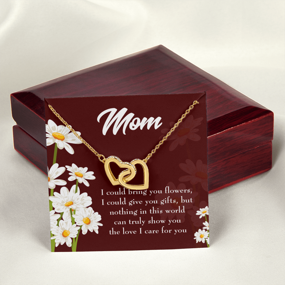 To Mom Flowers and Work Inseparable Necklace-Express Your Love Gifts