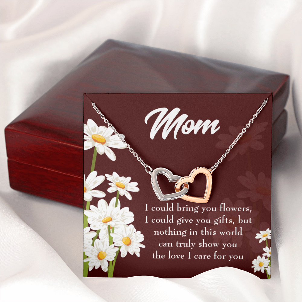 To Mom Flowers and Work Inseparable Necklace-Express Your Love Gifts