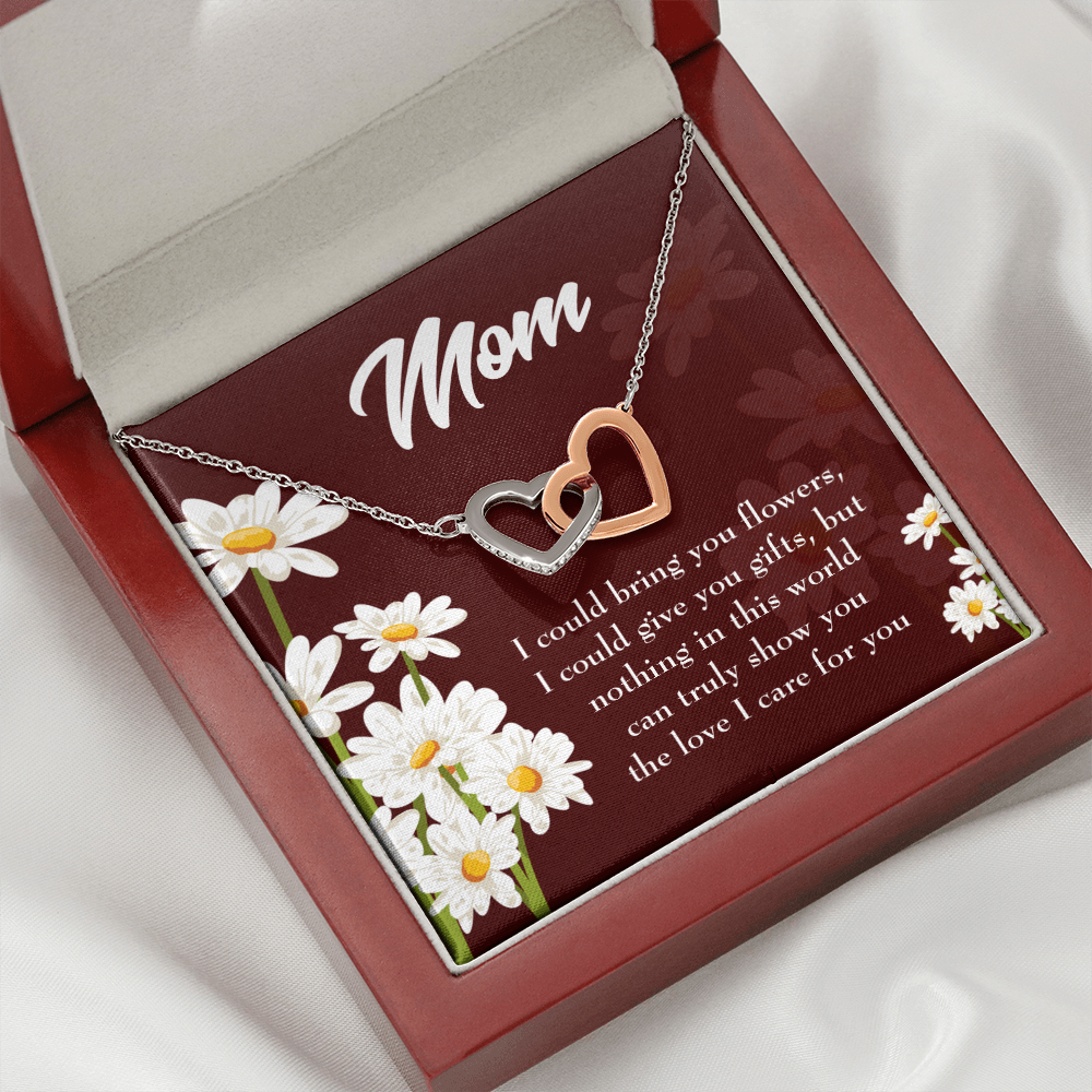 To Mom Flowers and Work Inseparable Necklace-Express Your Love Gifts