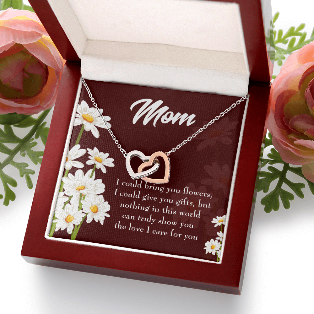 To Mom Flowers and Work Inseparable Necklace-Express Your Love Gifts