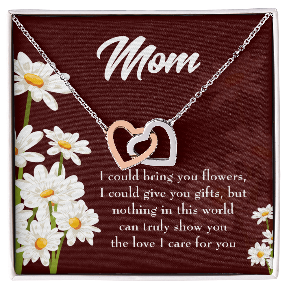 To Mom Flowers and Work Inseparable Necklace-Express Your Love Gifts
