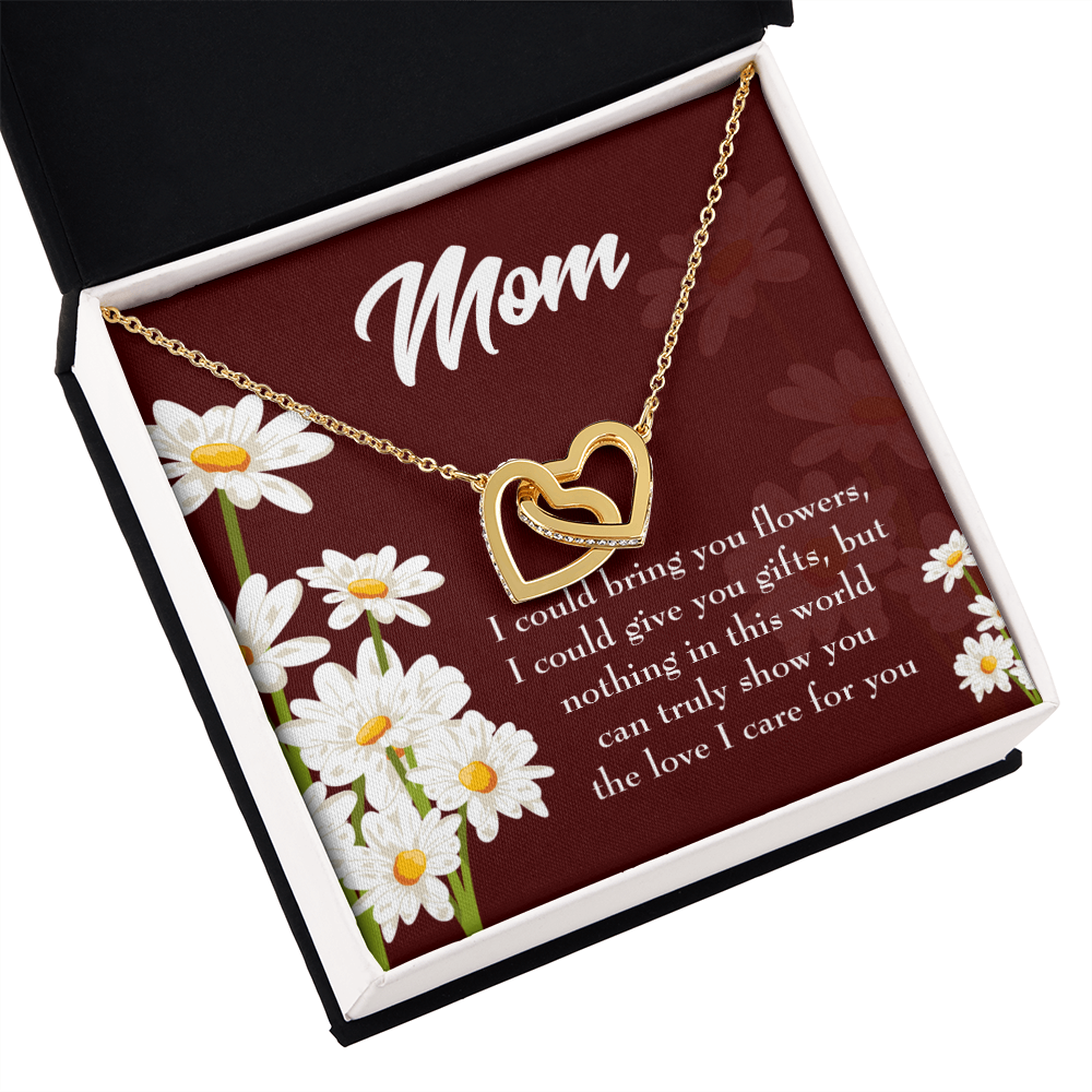 To Mom Flowers and Work Inseparable Necklace-Express Your Love Gifts