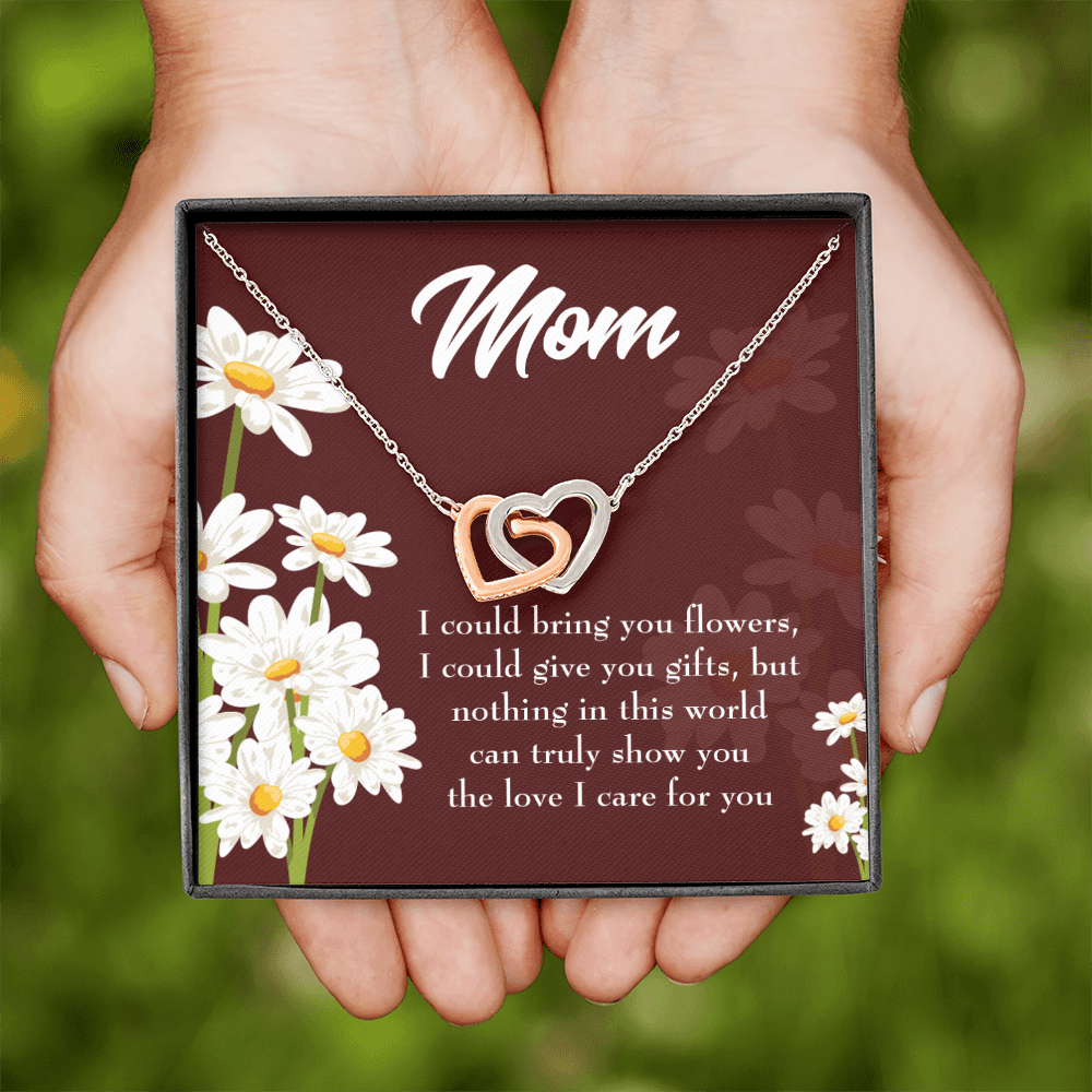 To Mom Flowers and Work Inseparable Necklace-Express Your Love Gifts