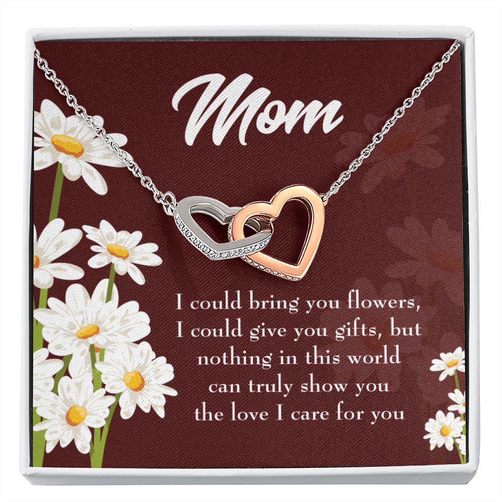 To Mom Flowers and Work Inseparable Necklace-Express Your Love Gifts