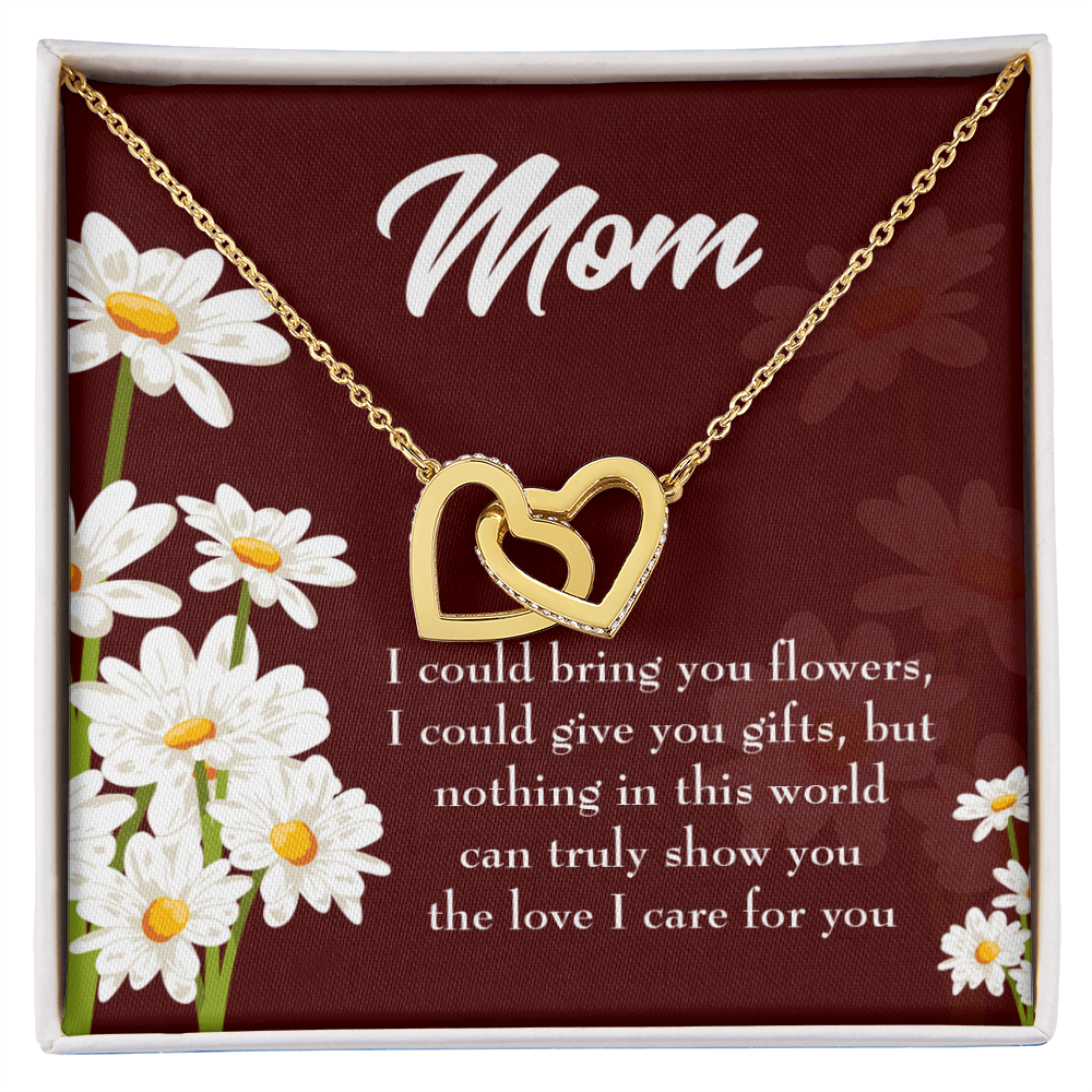 To Mom Flowers and Work Inseparable Necklace-Express Your Love Gifts