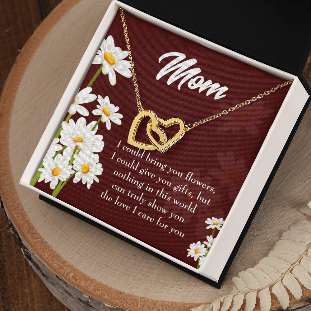 To Mom Flowers and Work Inseparable Necklace-Express Your Love Gifts