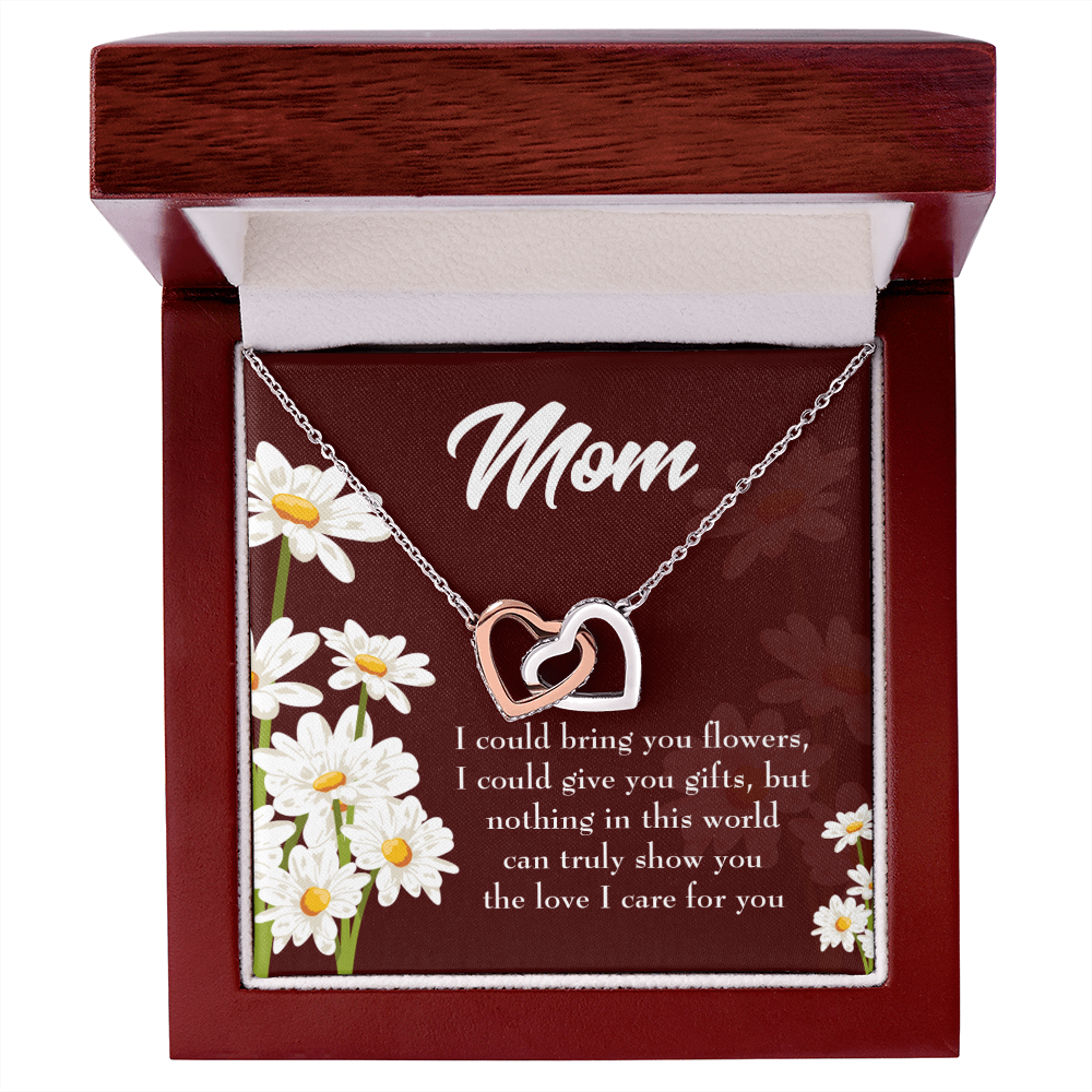 To Mom Flowers and Work Inseparable Necklace-Express Your Love Gifts