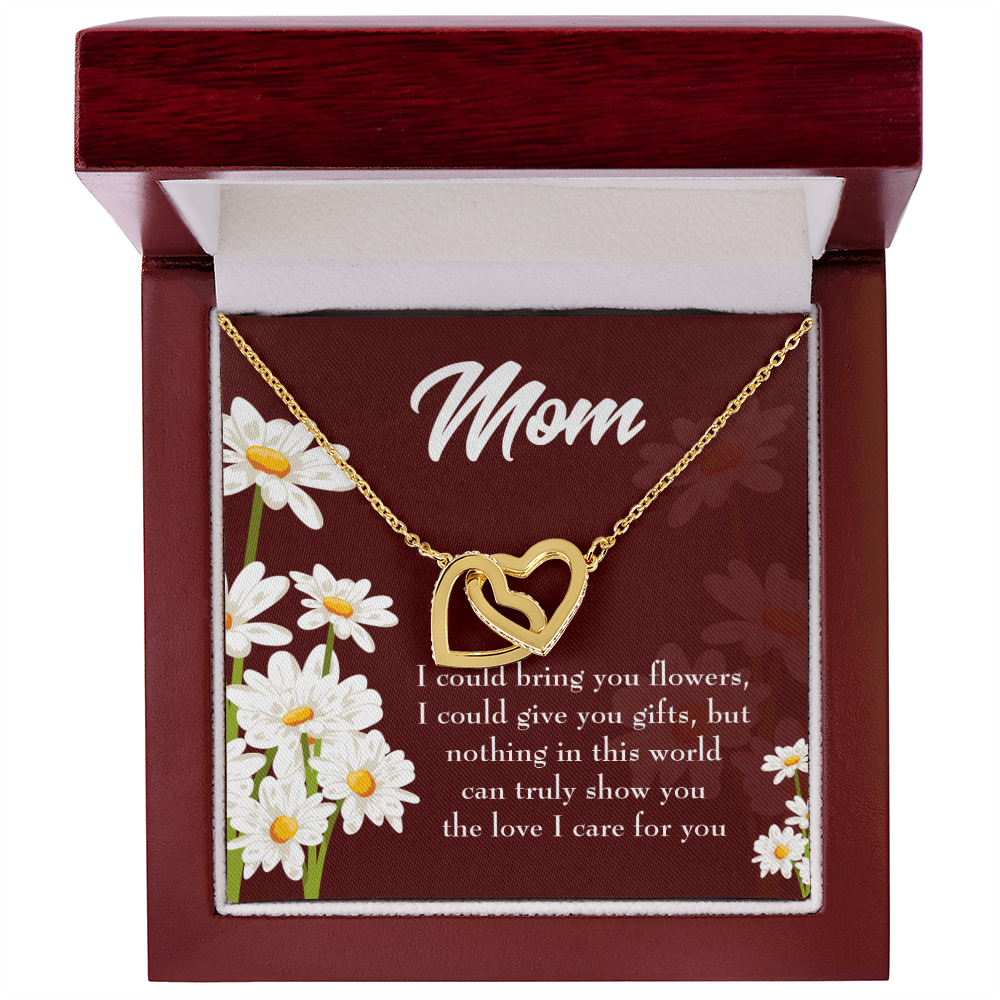 To Mom Flowers and Work Inseparable Necklace-Express Your Love Gifts