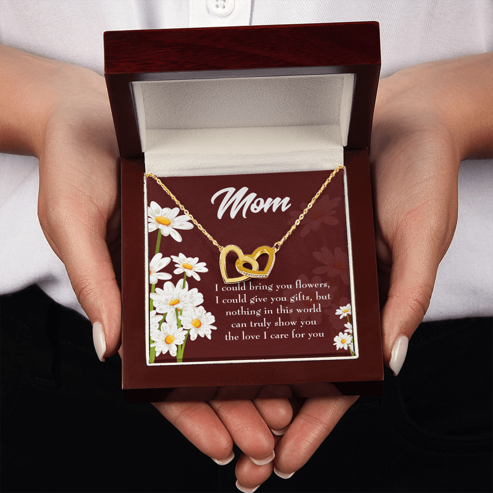 To Mom Flowers and Work Inseparable Necklace-Express Your Love Gifts