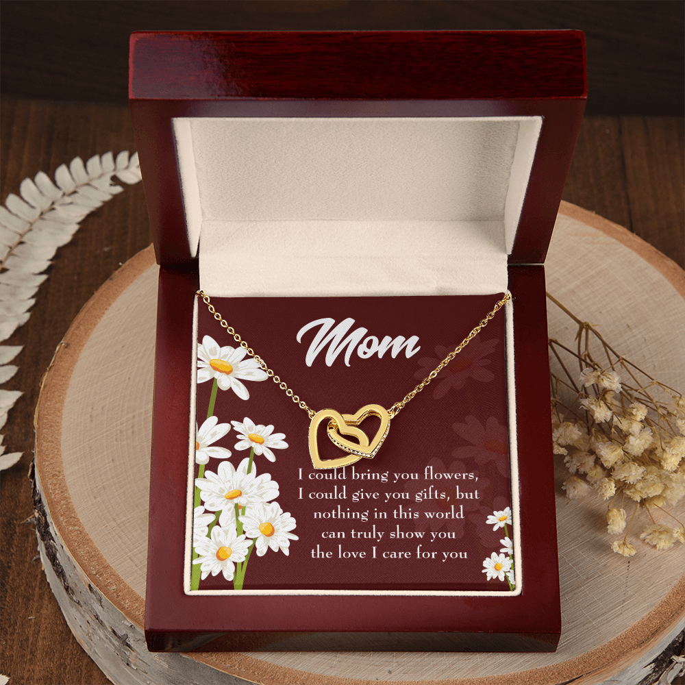 To Mom Flowers and Work Inseparable Necklace-Express Your Love Gifts