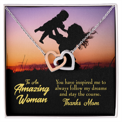 To Mom Follow my Dreams Inseparable Necklace-Express Your Love Gifts