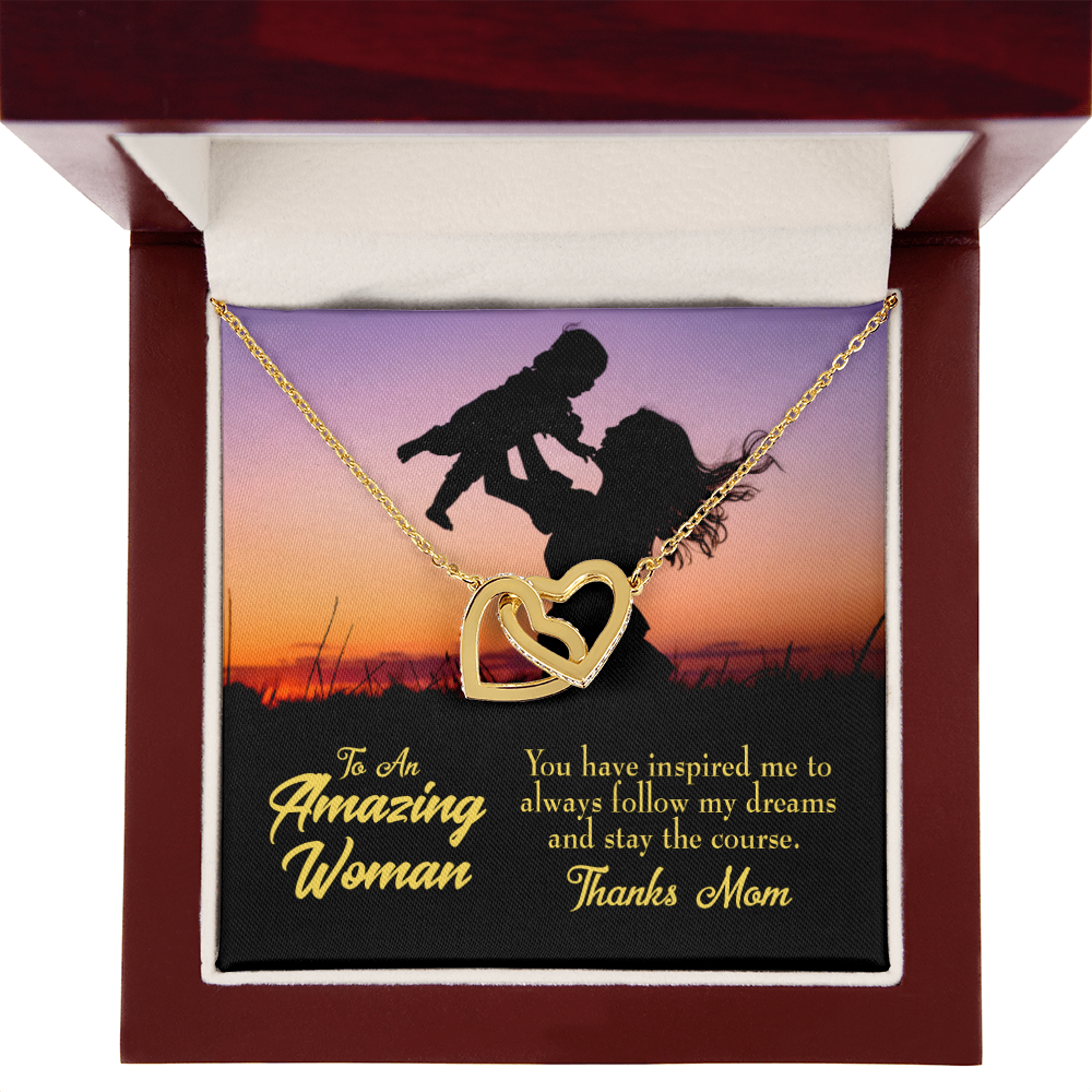 To Mom Follow my Dreams Inseparable Necklace-Express Your Love Gifts