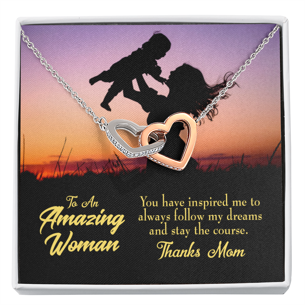 To Mom Follow my Dreams Inseparable Necklace-Express Your Love Gifts