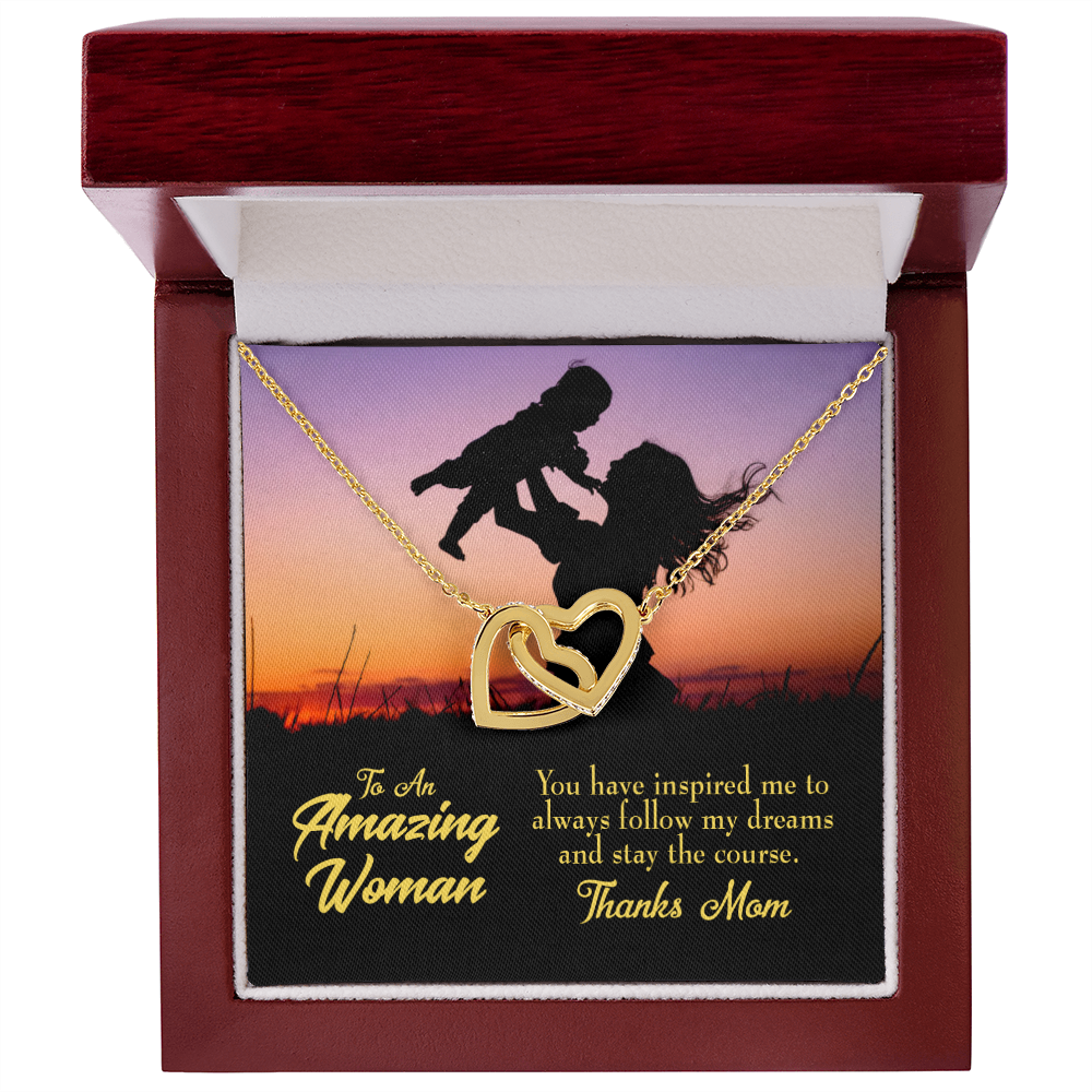 To Mom Follow my Dreams Inseparable Necklace-Express Your Love Gifts