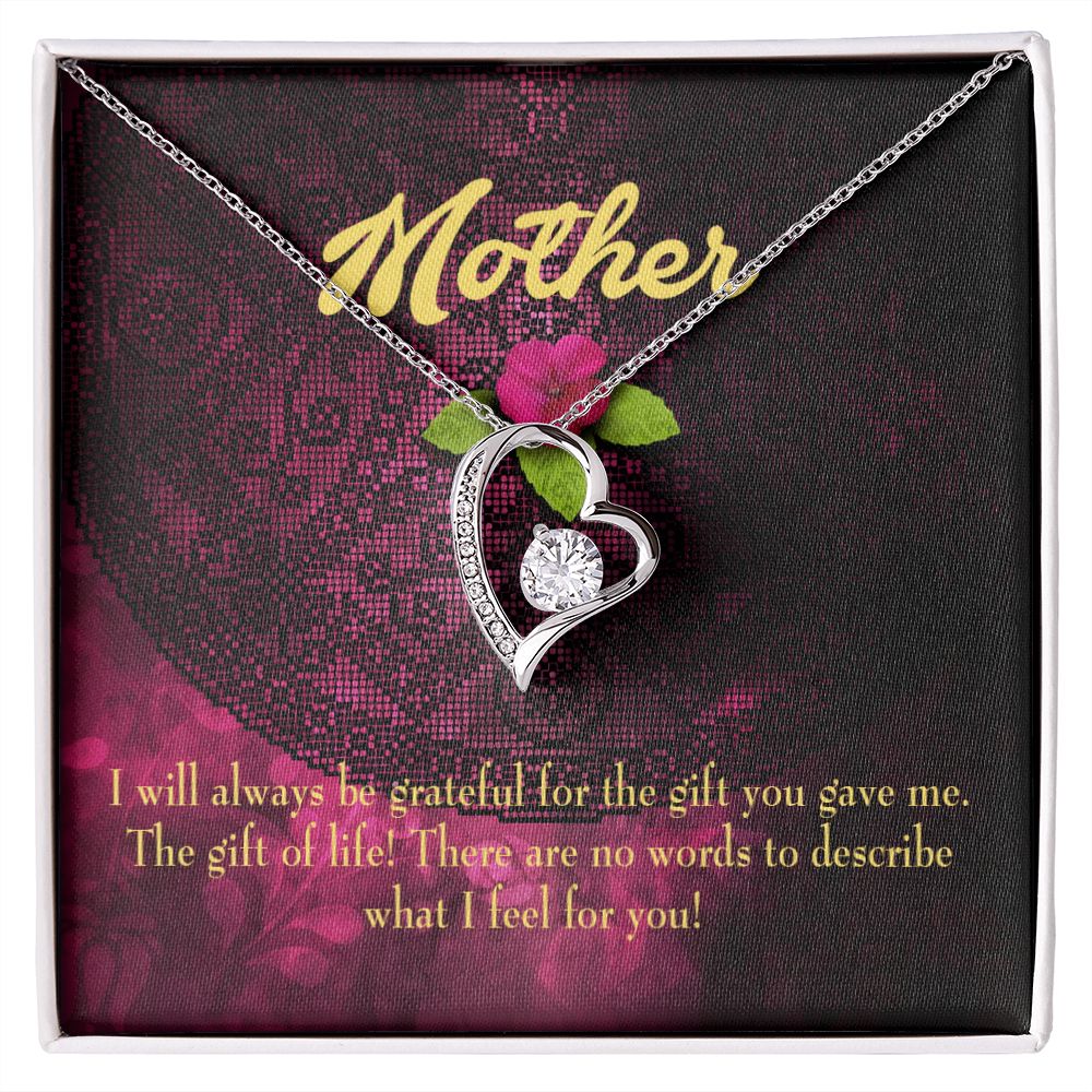 To Mom Gift of Life Forever Necklace w Message Card-Express Your Love Gifts