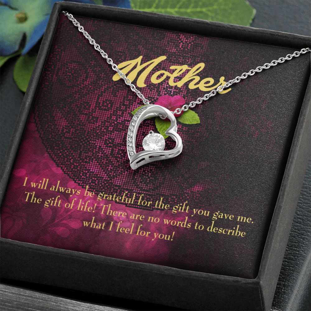 To Mom Gift of Life Forever Necklace w Message Card-Express Your Love Gifts