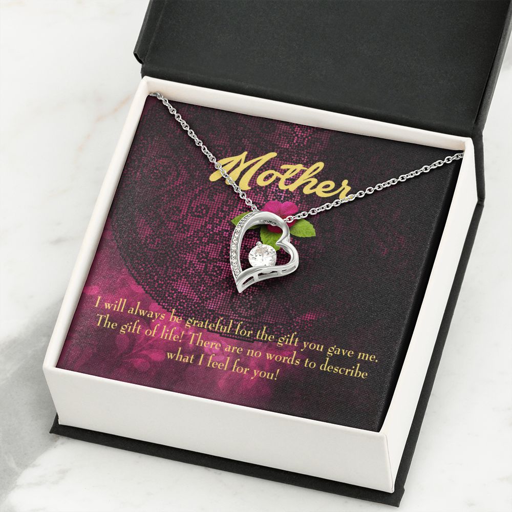 To Mom Gift of Life Forever Necklace w Message Card-Express Your Love Gifts