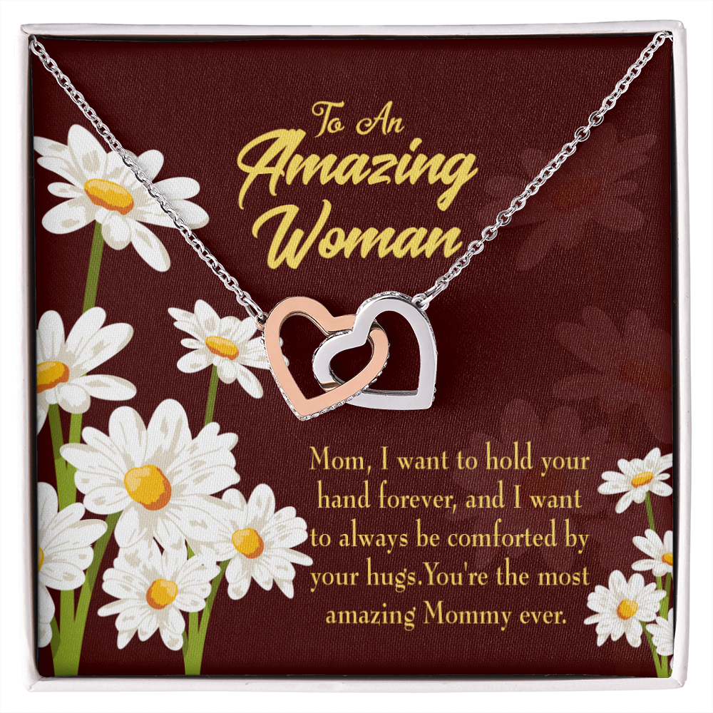 To Mom Hold Your Hand Inseparable Necklace-Express Your Love Gifts