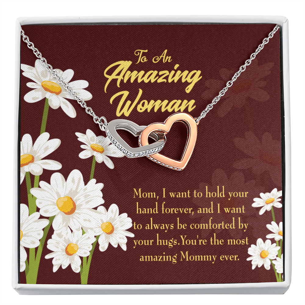 To Mom Hold Your Hand Inseparable Necklace-Express Your Love Gifts