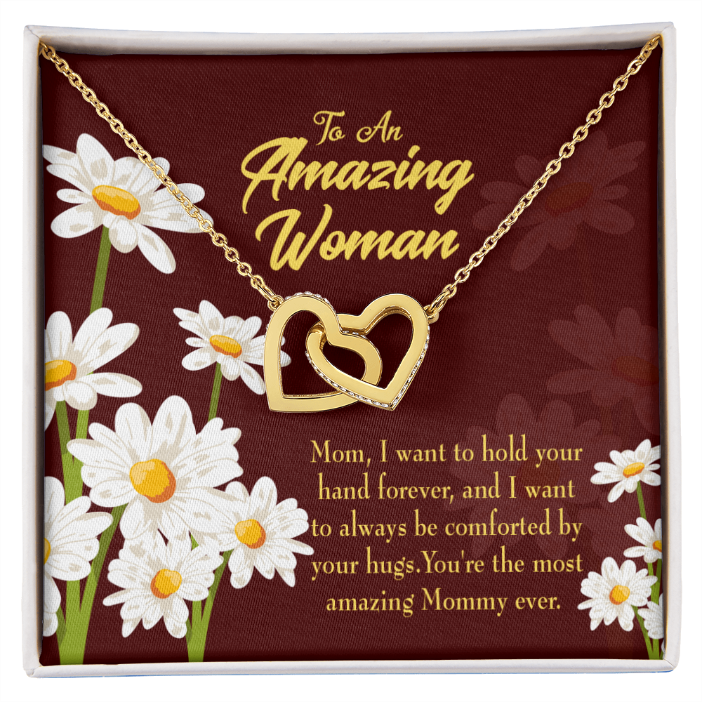 To Mom Hold Your Hand Inseparable Necklace-Express Your Love Gifts