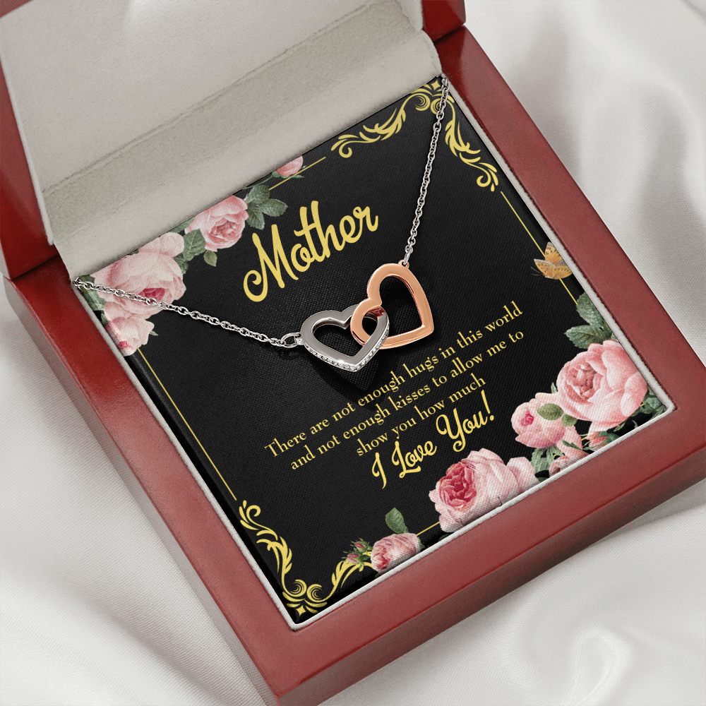 To Mom Hugs and Kisses Inseparable Necklace-Express Your Love Gifts