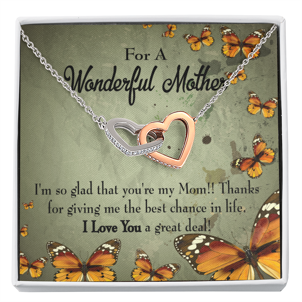 To Mom I'm So Glad Inseparable Necklace-Express Your Love Gifts