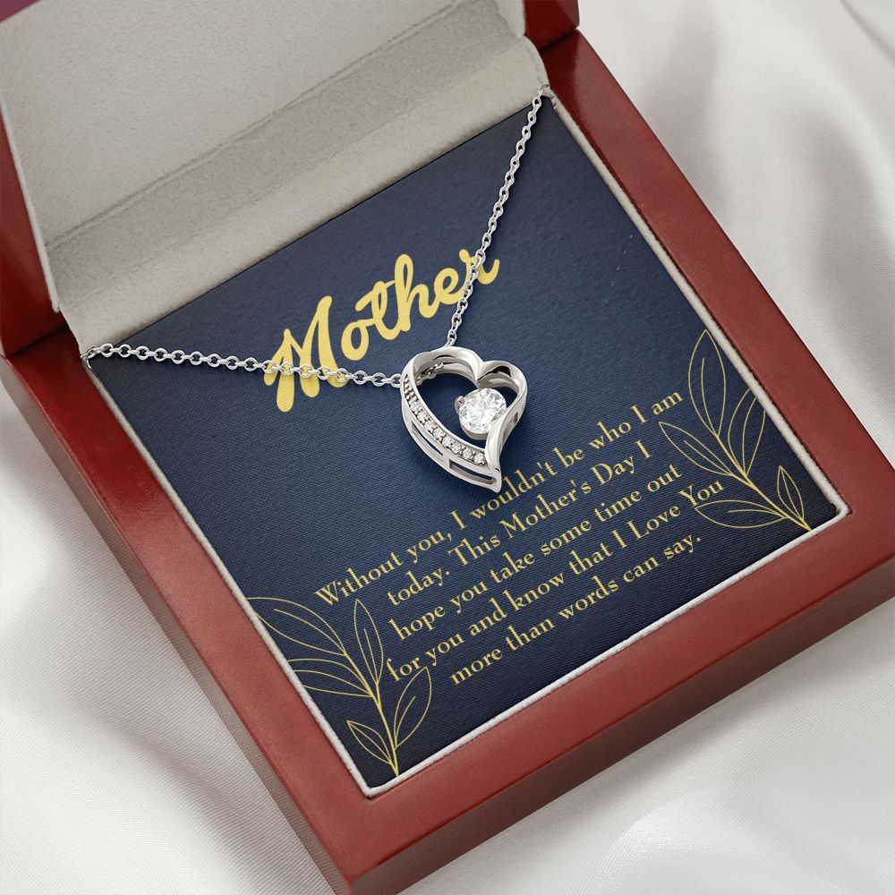 To Mom I Truly Think Forever Necklace w Message Card-Express Your Love Gifts