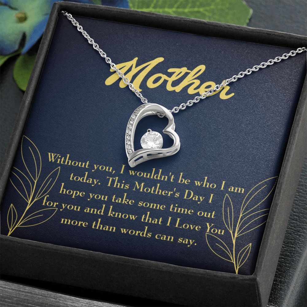 To Mom I Truly Think Forever Necklace w Message Card-Express Your Love Gifts