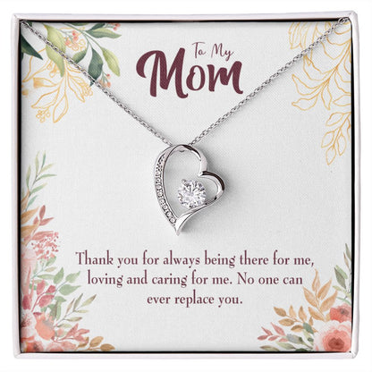 To Mom Irreplaceable Mom Forever Necklace w Message Card-Express Your Love Gifts