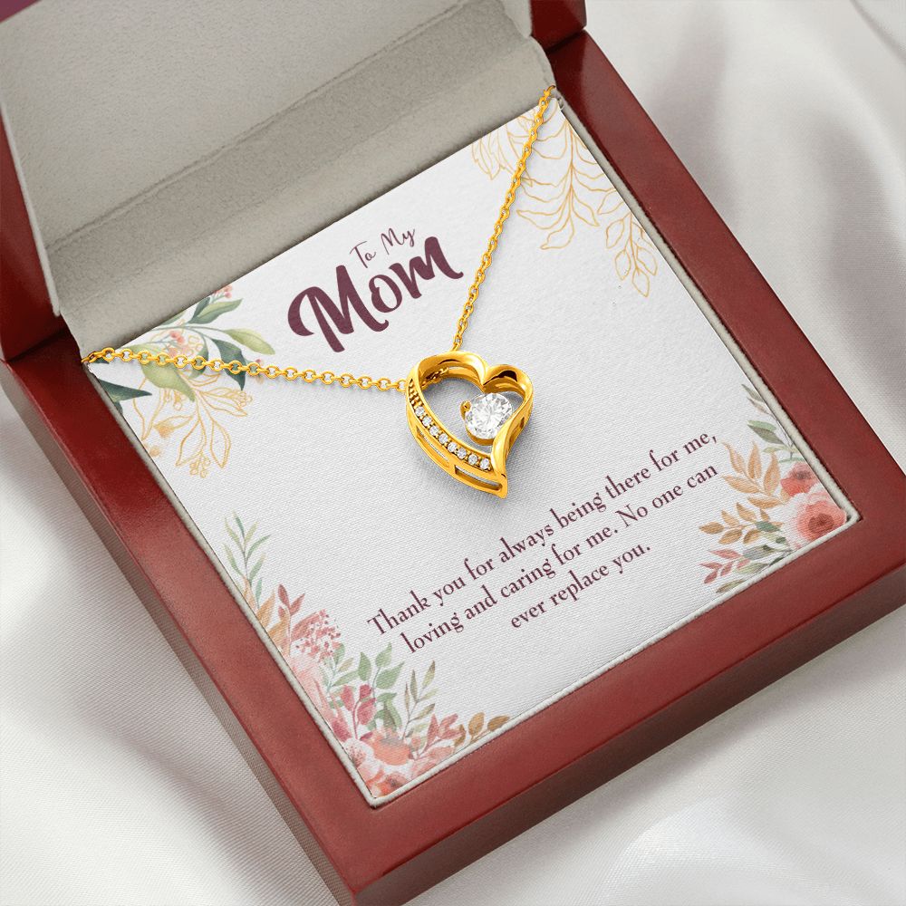 To Mom Irreplaceable Mom Forever Necklace w Message Card-Express Your Love Gifts